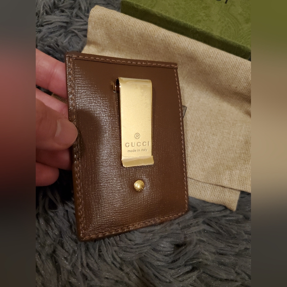 🛑SOLD‼️New- Gucci GG Supreme Money Clip Wallet - Picture 6 of 11